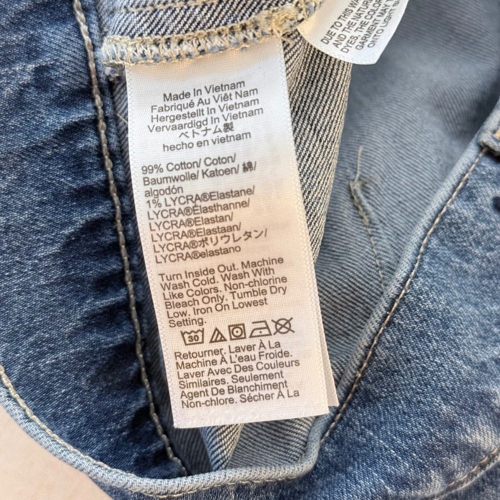 J.Crew Full Length Wide-Leg Jeans Medium Wash Raw Hem 32 High Rise Patch Pocket - Picture 5 of 9
